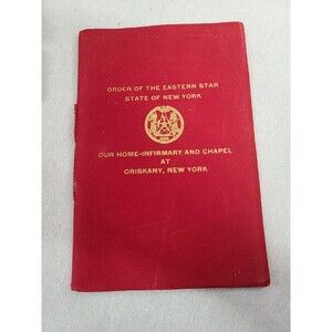 Vintage 1942 Order Of The Eastern Star Masonry Home Infirmary & Chapel NY